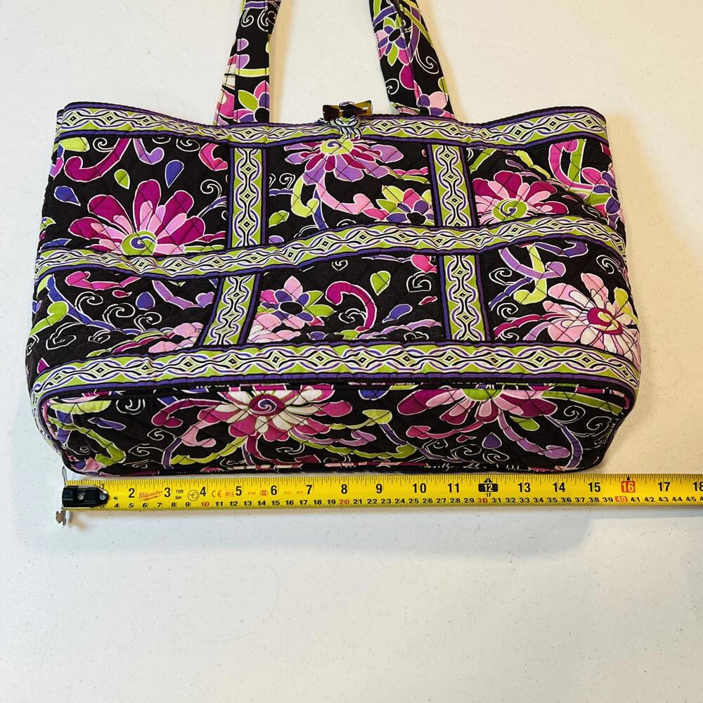 Vera Bradley TIC TAC TOTE Shoulder Bag Purse PURPLE PUNCH - Picture 3 of 7